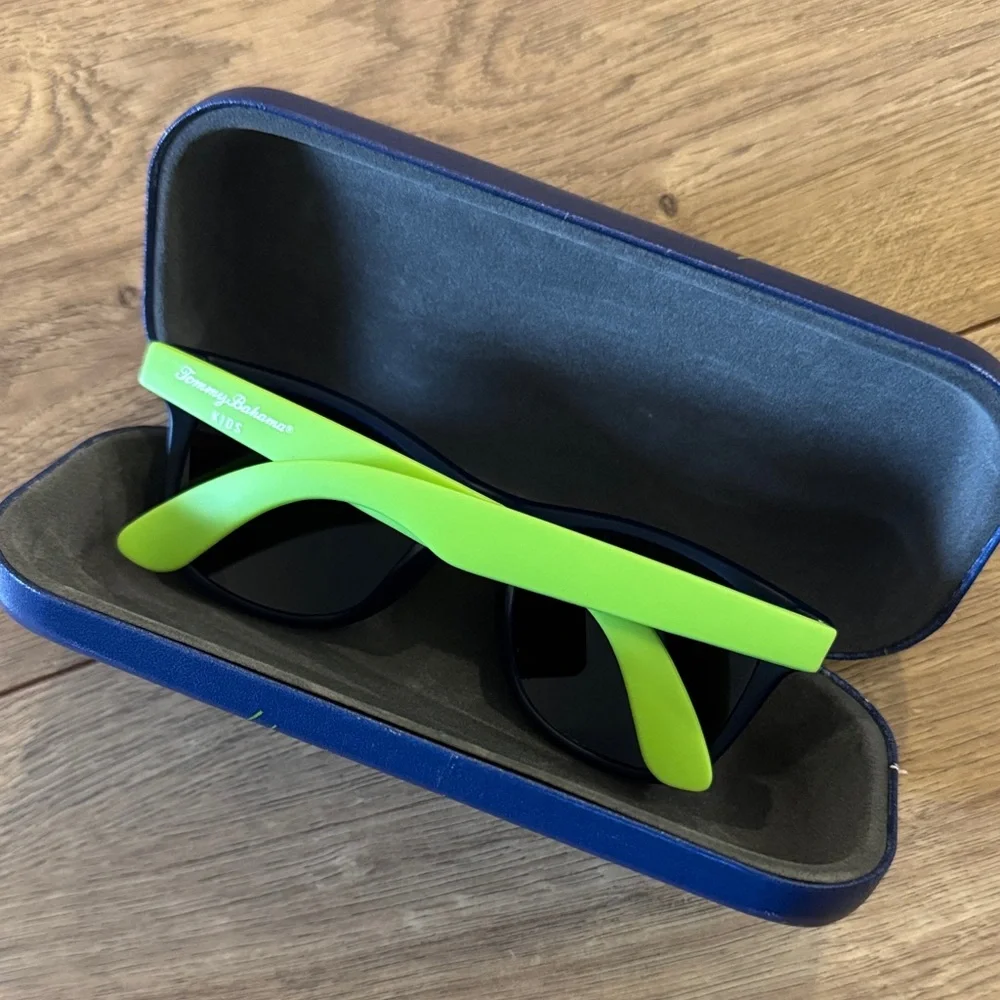 Tommy Bahama Kids Blue and Green Sunglasses with Matching Case